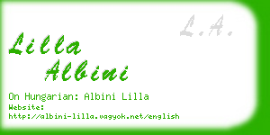 lilla albini business card